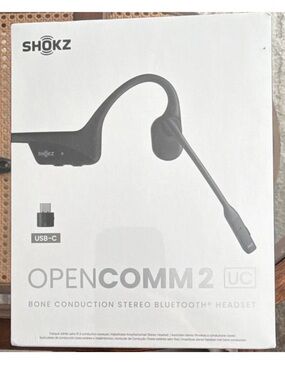 Shokz OpenComm 2 UC Bone Conduction Bluetooth Headset - Black